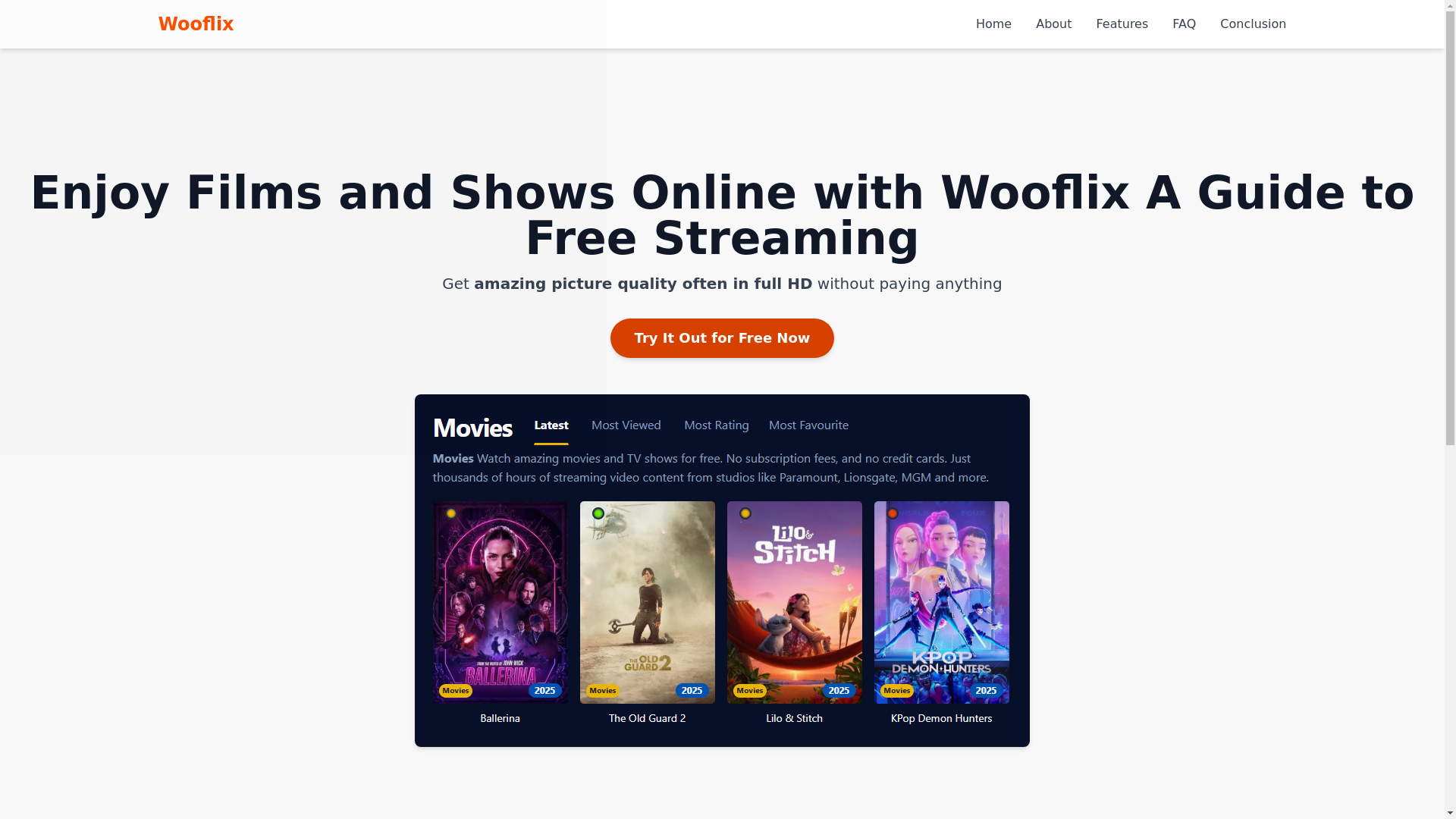 website screenshot of https://wooflix-hdaa.pages.dev/