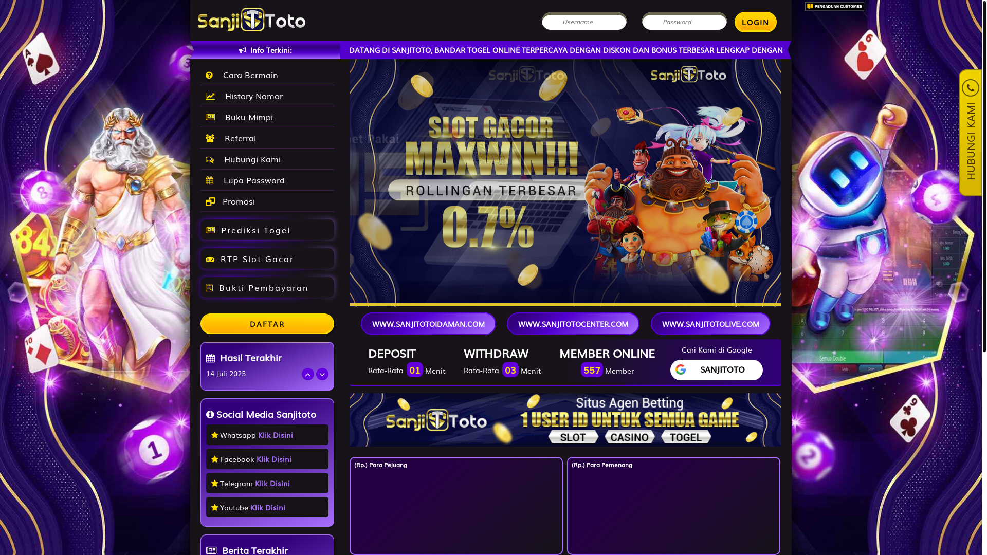 website screenshot of https://sanjitotocenter.com/