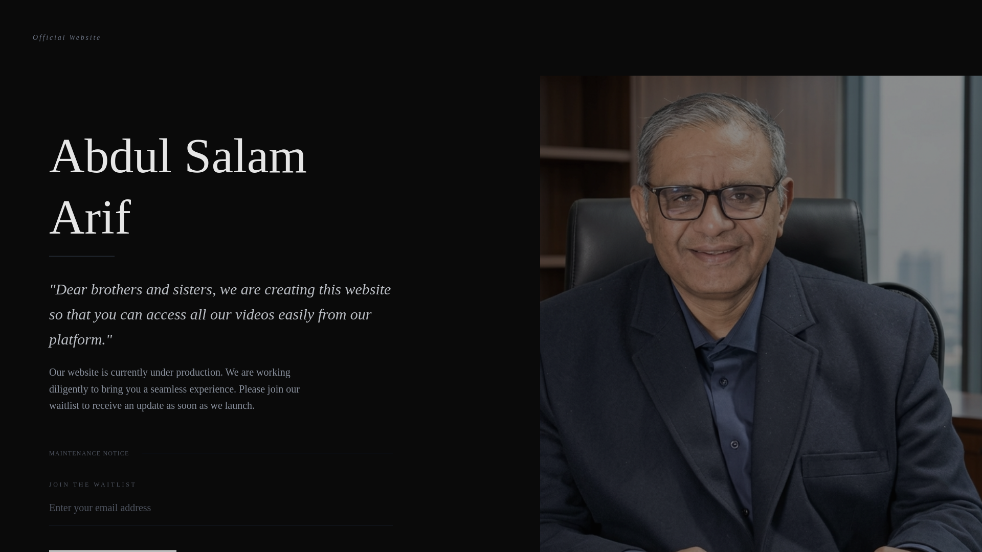 website screenshot of https://abdulsalamarif.pages.dev/