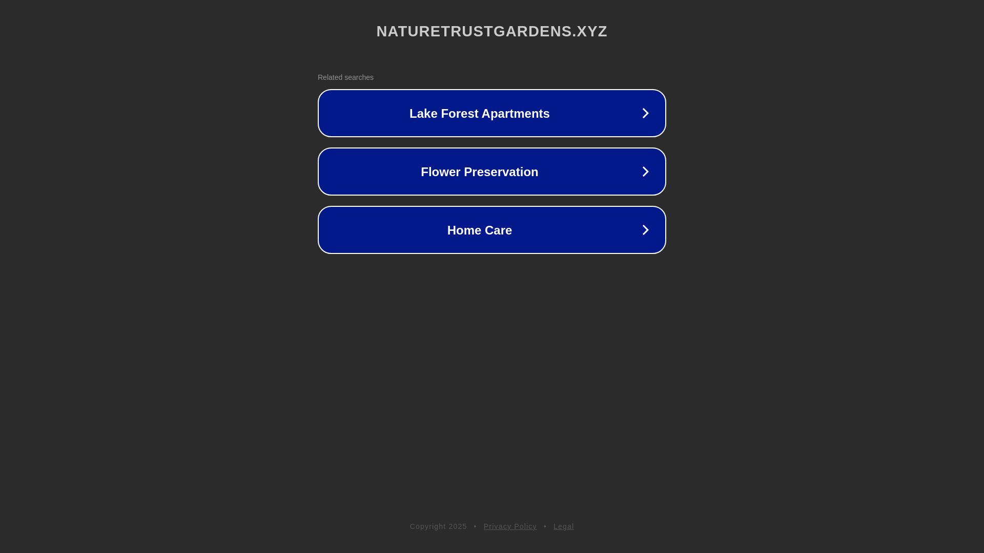 website screenshot of https://naturetrustgardens.xyz/