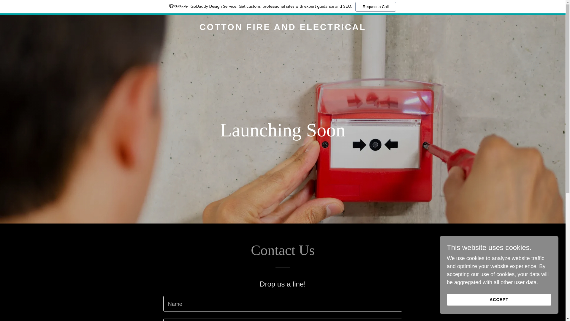 website screenshot of https://cottonfireandelectrical.com.au/