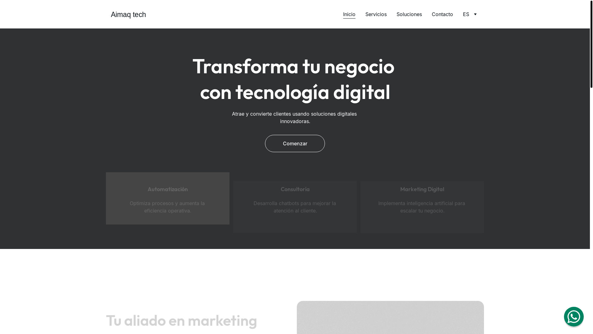 website screenshot of https://aimaqtech.com/