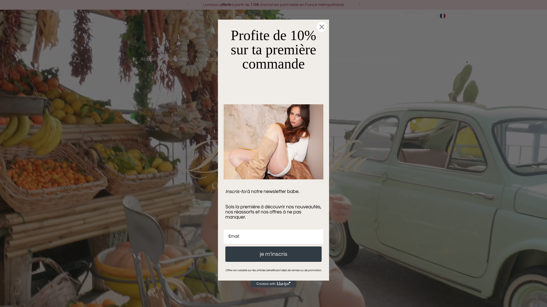 website screenshot of https://omarashoes.fr/