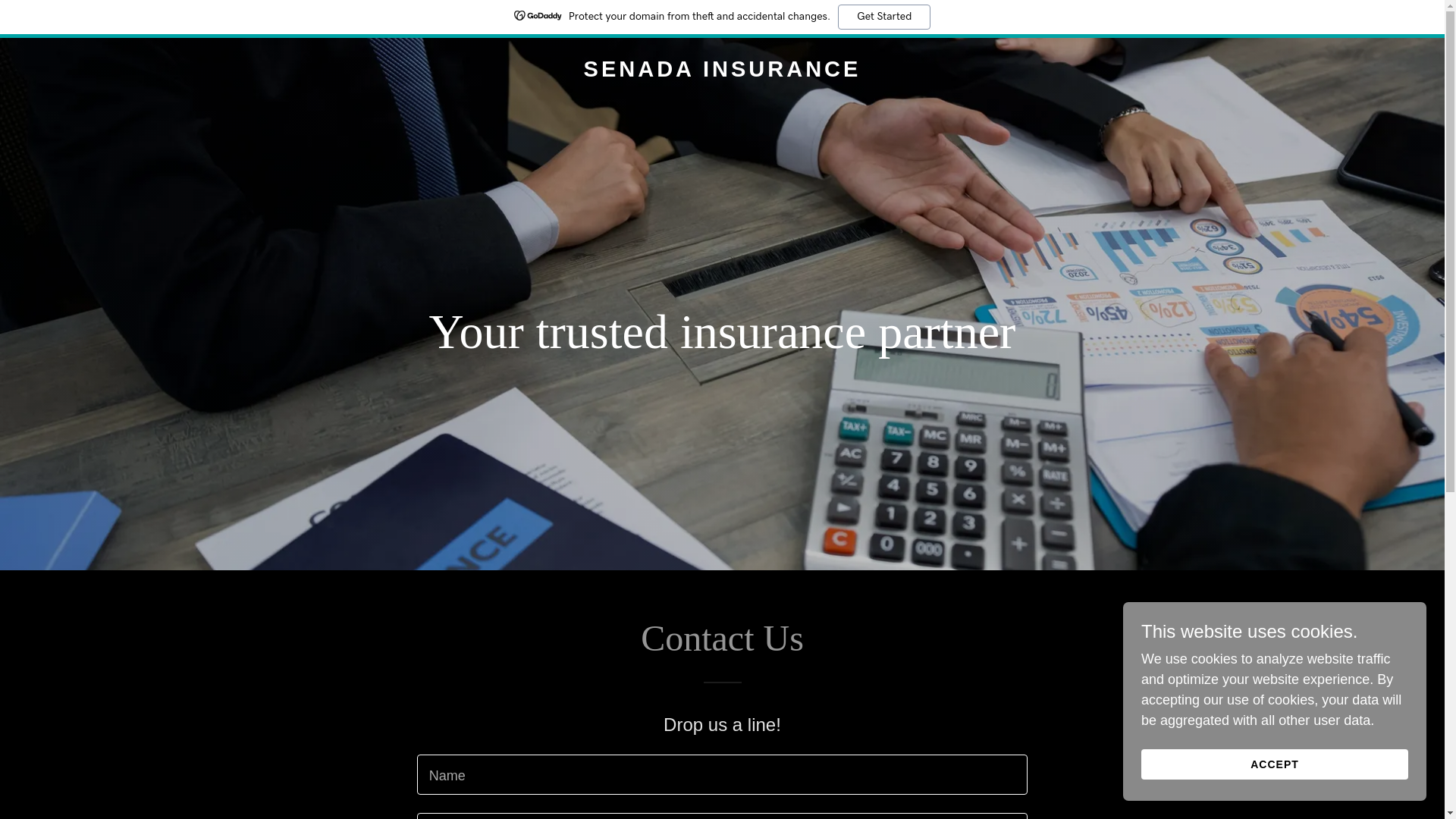 website screenshot of https://senada-insurance.com/