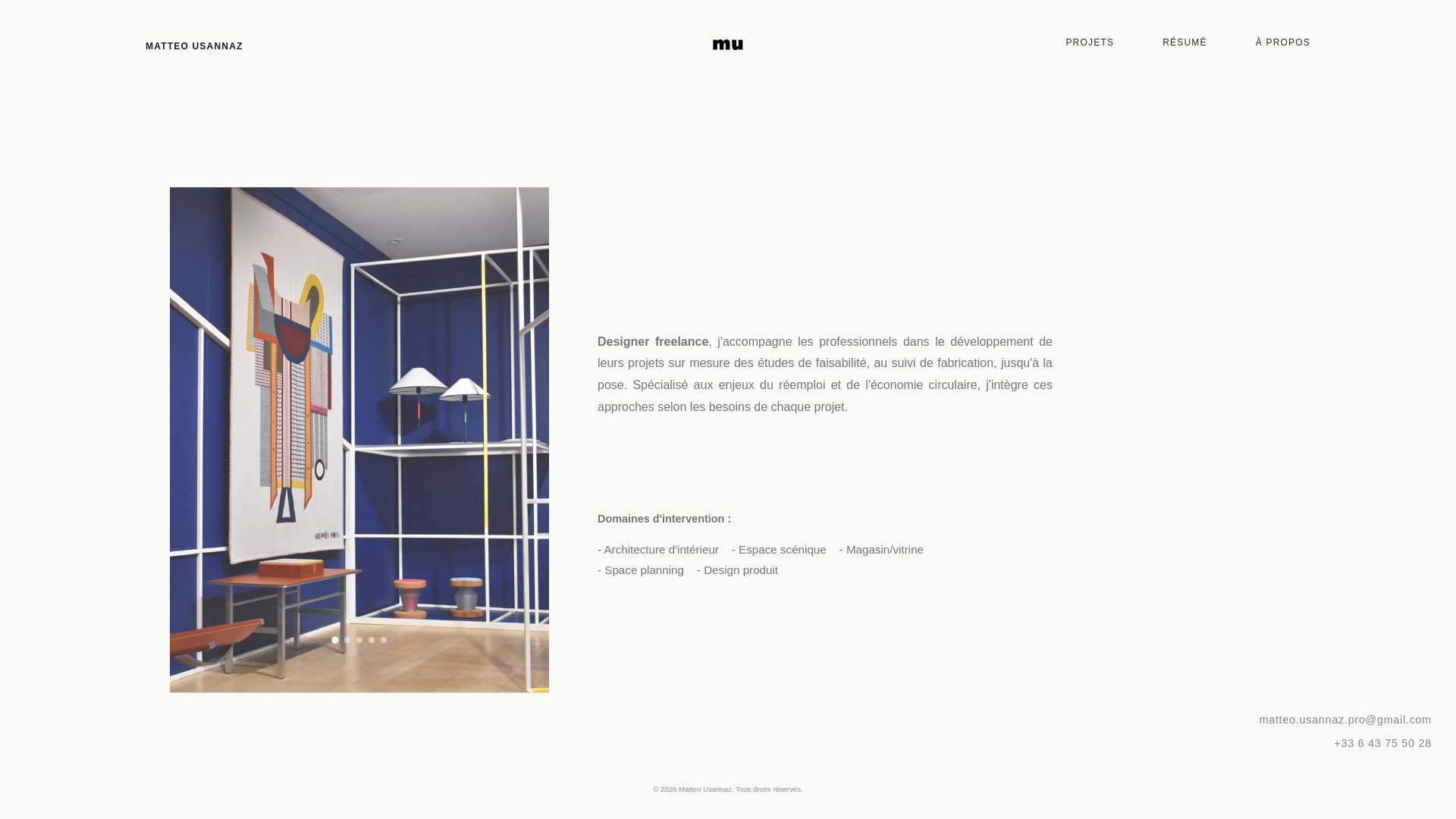 website screenshot of https://matteo-usannaz.fr