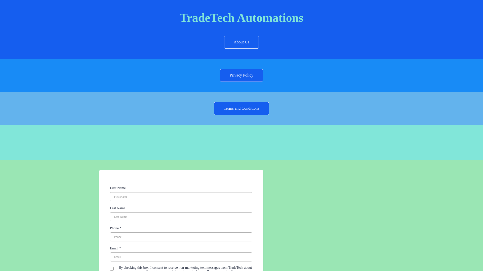 website screenshot of https://tradetechautomations.com/