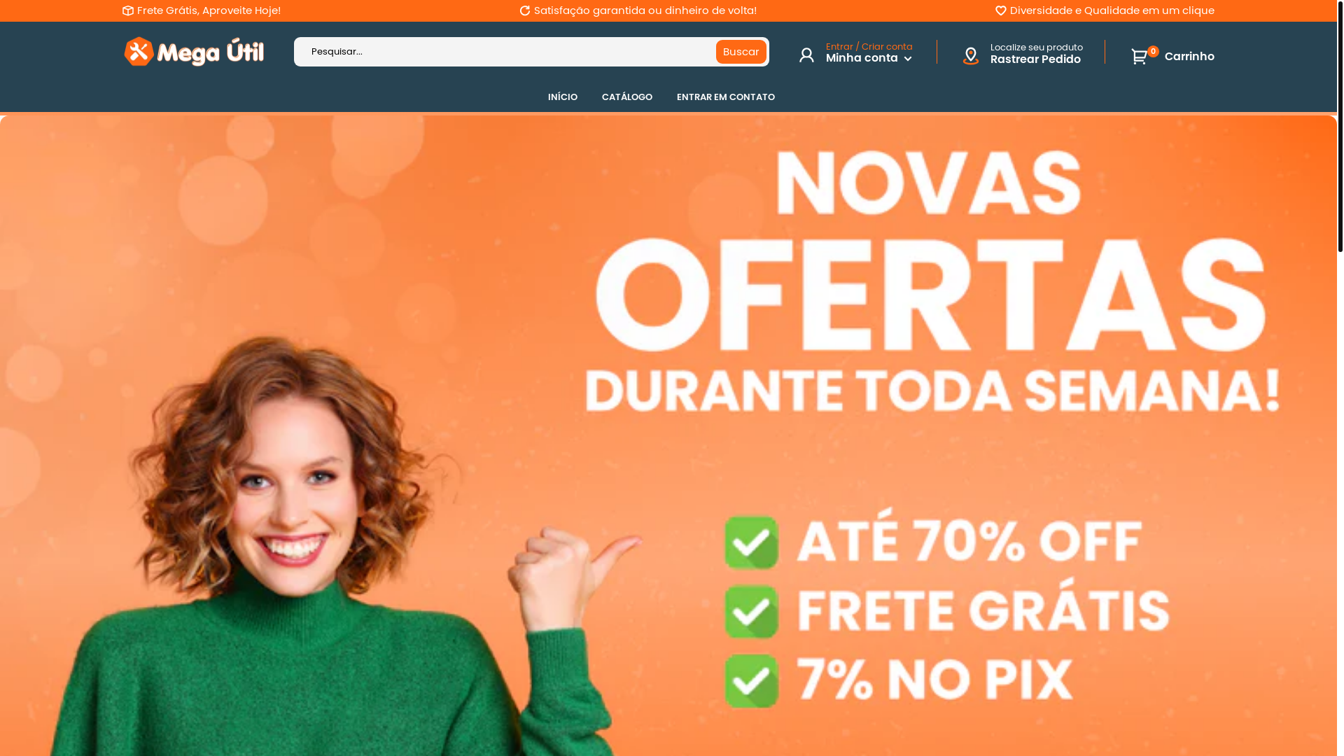 website screenshot of https://lojasmegautilofc.shop/