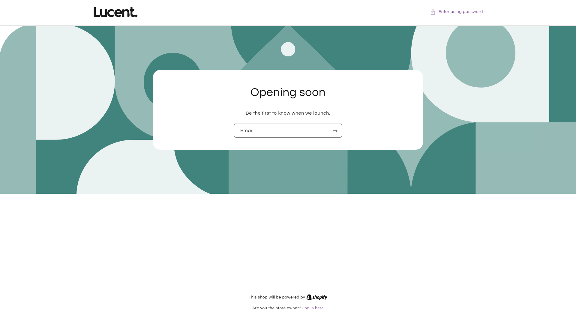 website screenshot of https://lucentshop.xyz/