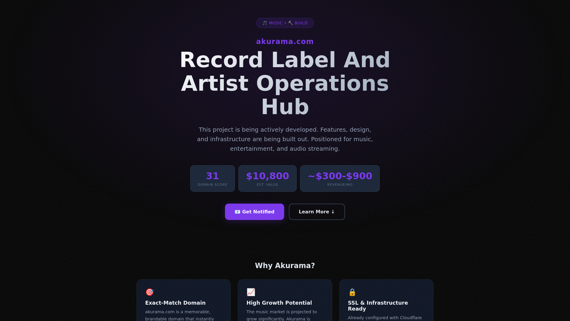 website screenshot of https://akurama.com/