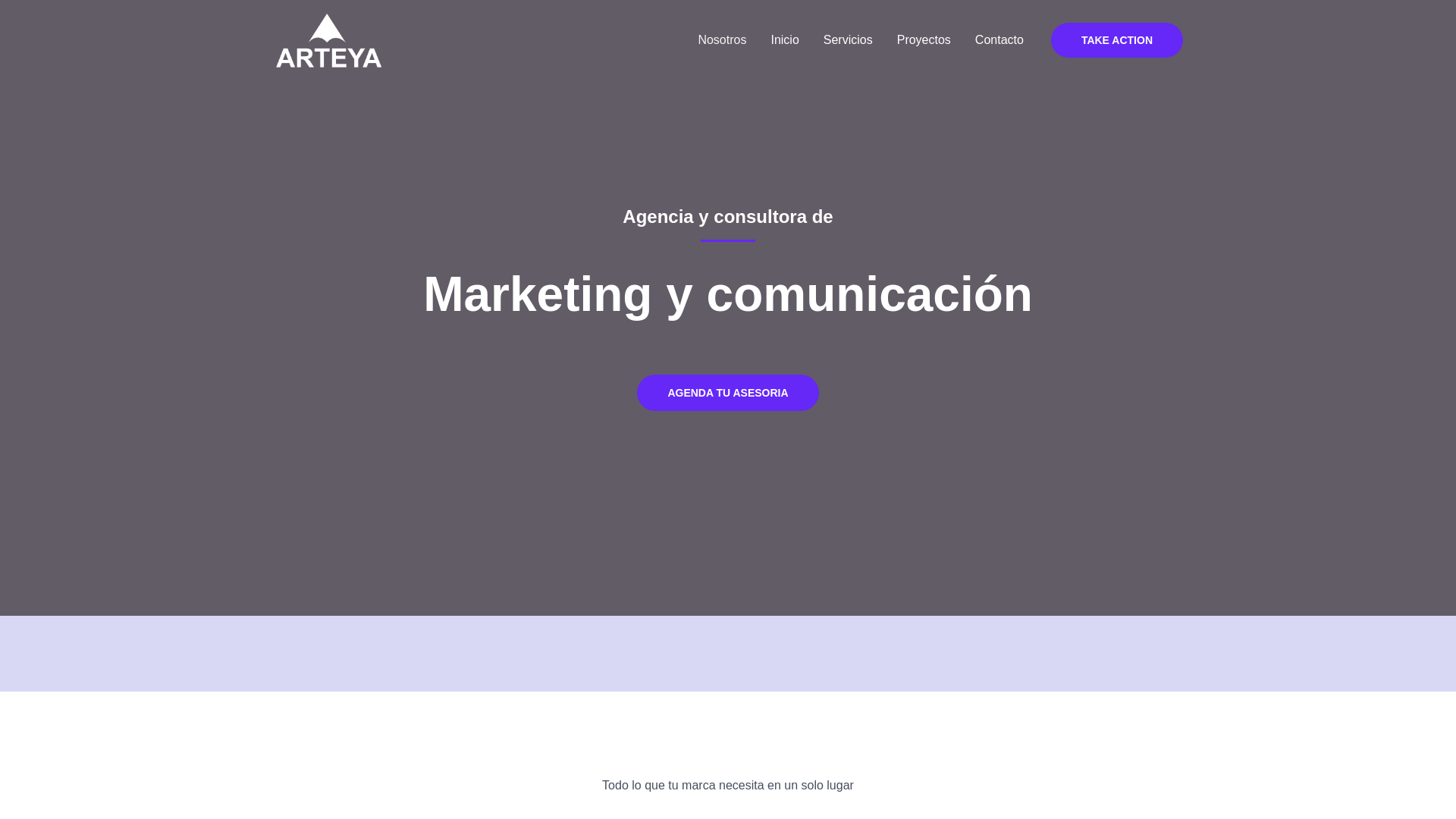 website screenshot of https://arteyacreativa.com/
