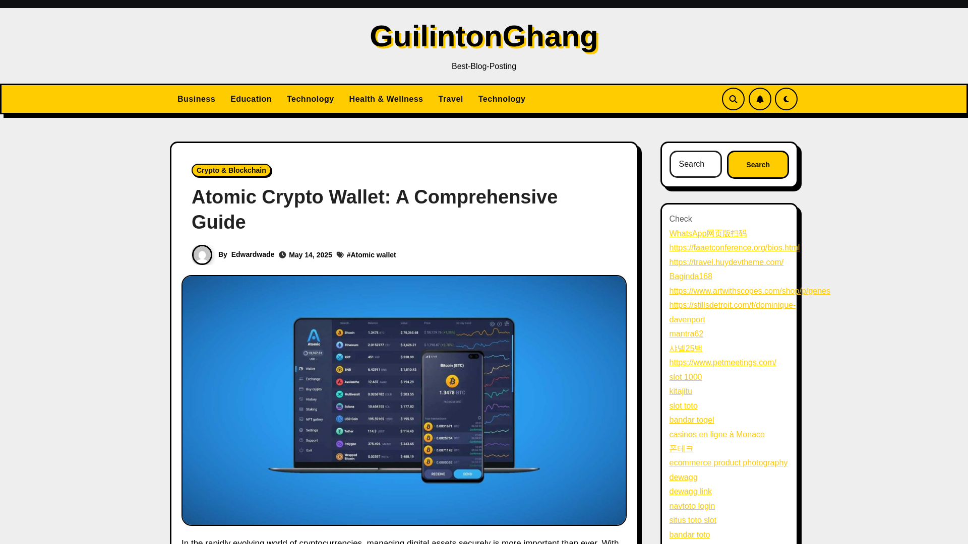 website screenshot of https://guilintonghang.com/atomic-crypto-wallet-a-comprehensive-guide/