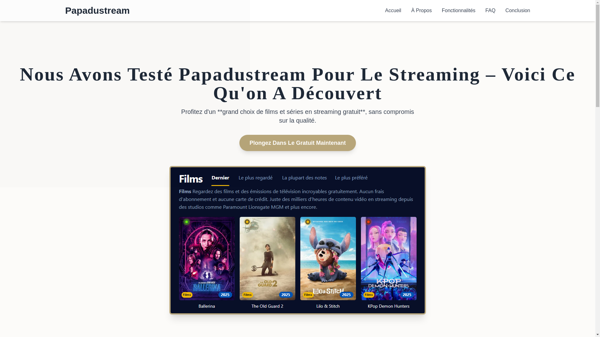 website screenshot of https://papadustream-3jzd.pages.dev/