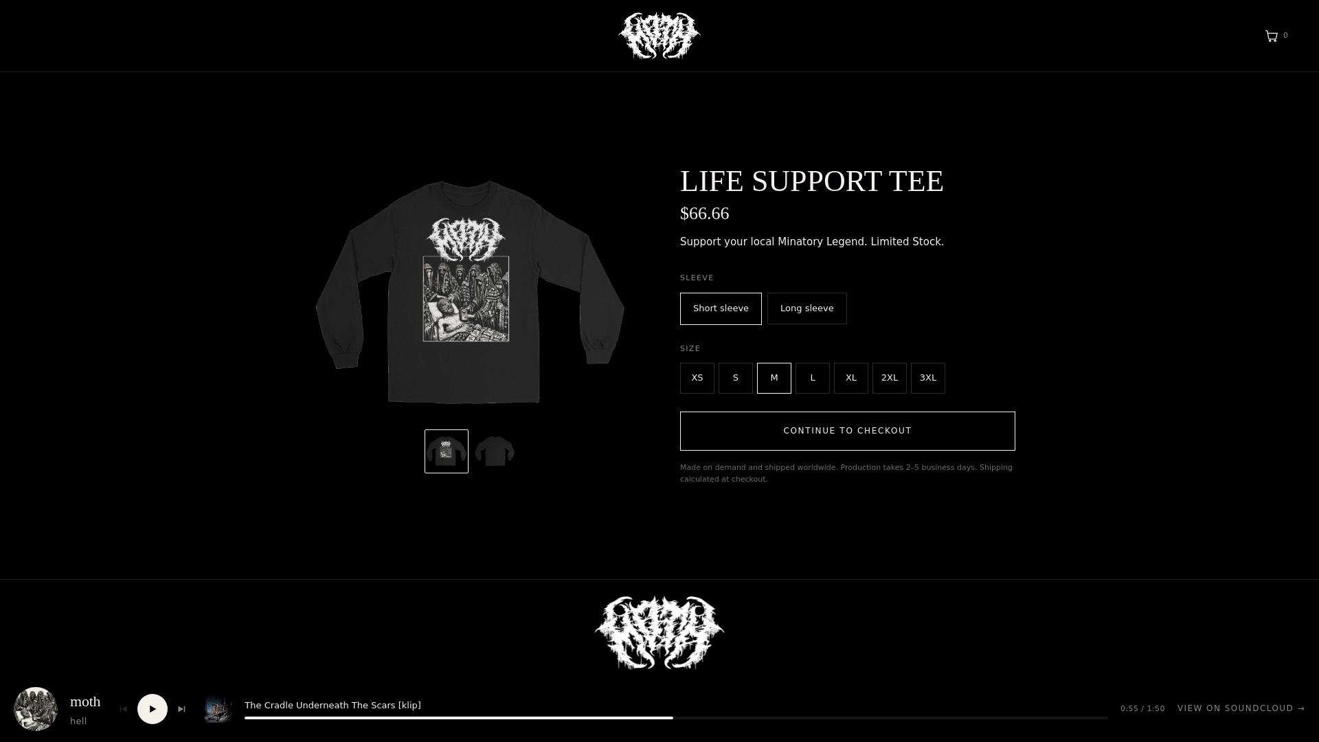 website screenshot of https://deathspinrecords.com/