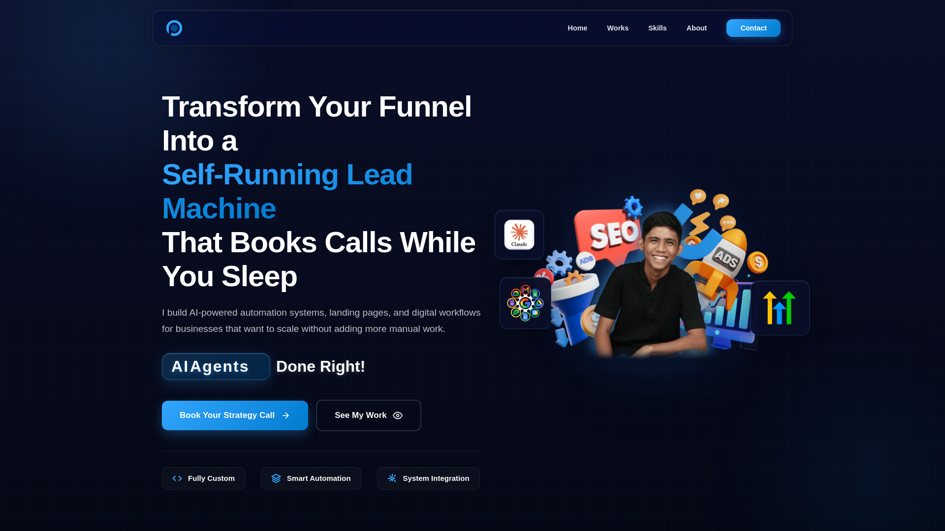 website screenshot of https://aiprimeautomations.com/