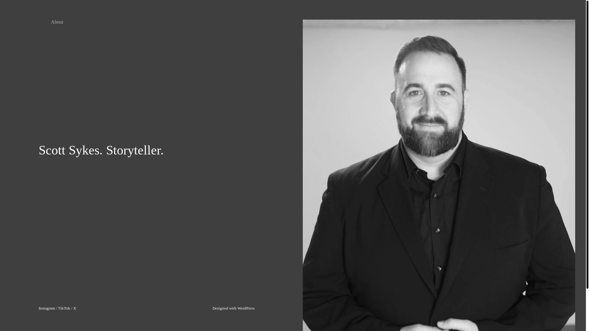 website screenshot of https://scottsykes.ca/