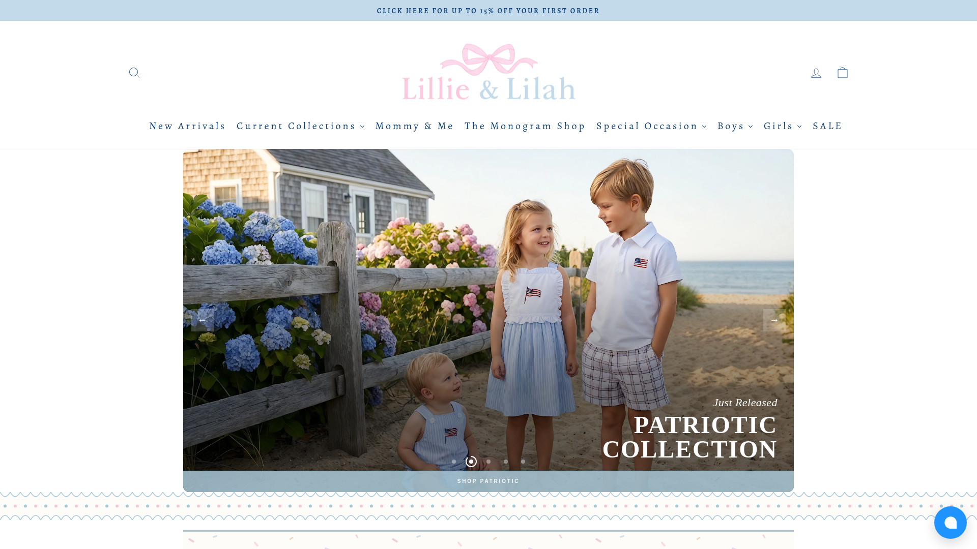 website screenshot of https://lillieandlilah.com