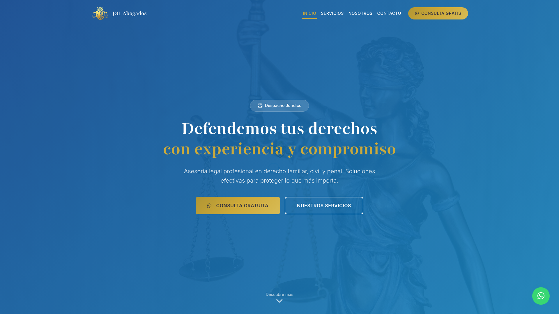 website screenshot of https://liraabogados.com/