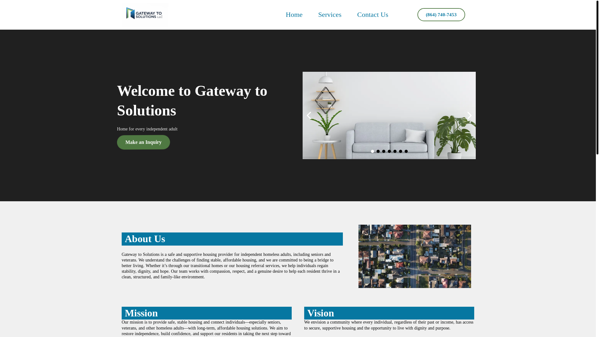 website screenshot of https://gatewaytosolutionsllc.com/