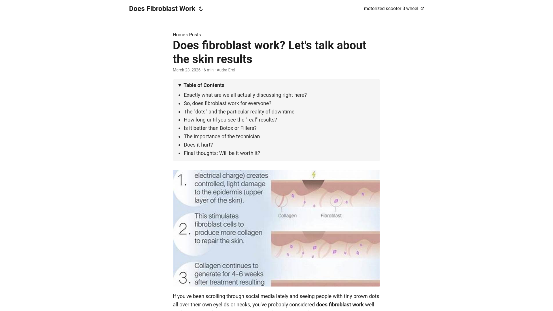 website screenshot of https://does-fibroblast-work.pages.dev/