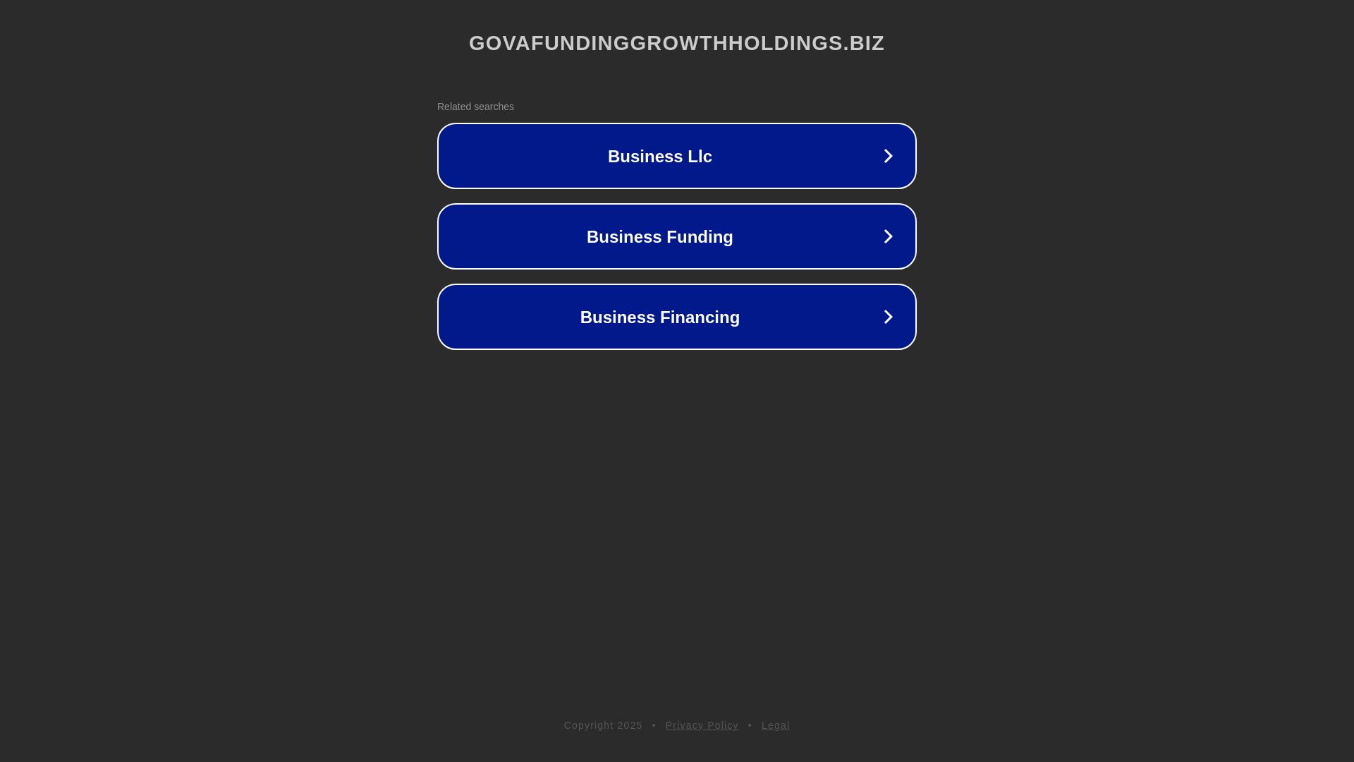 website screenshot of https://govafundinggrowthholdings.biz/