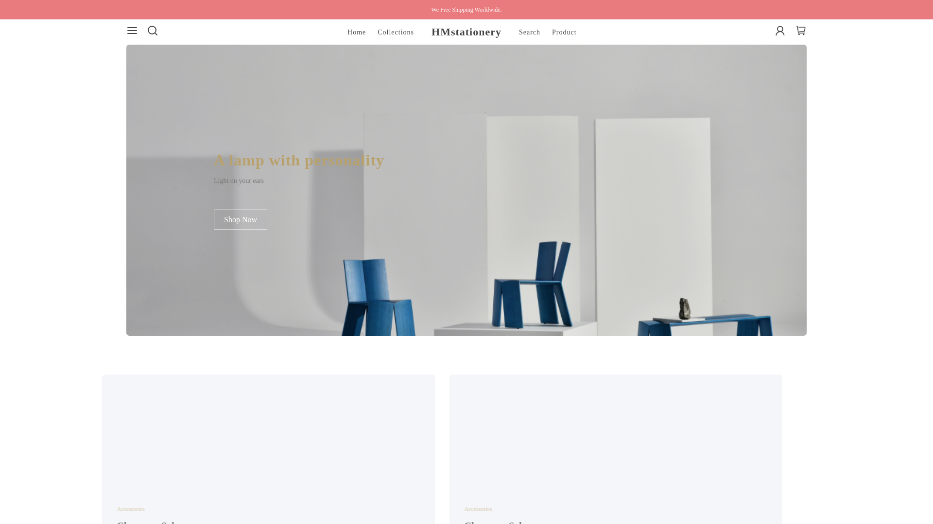 website screenshot of https://humbdstationery.com/