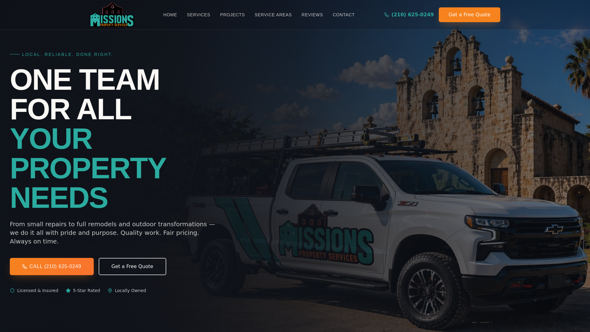website screenshot of https://missions-property-pros.pages.dev/