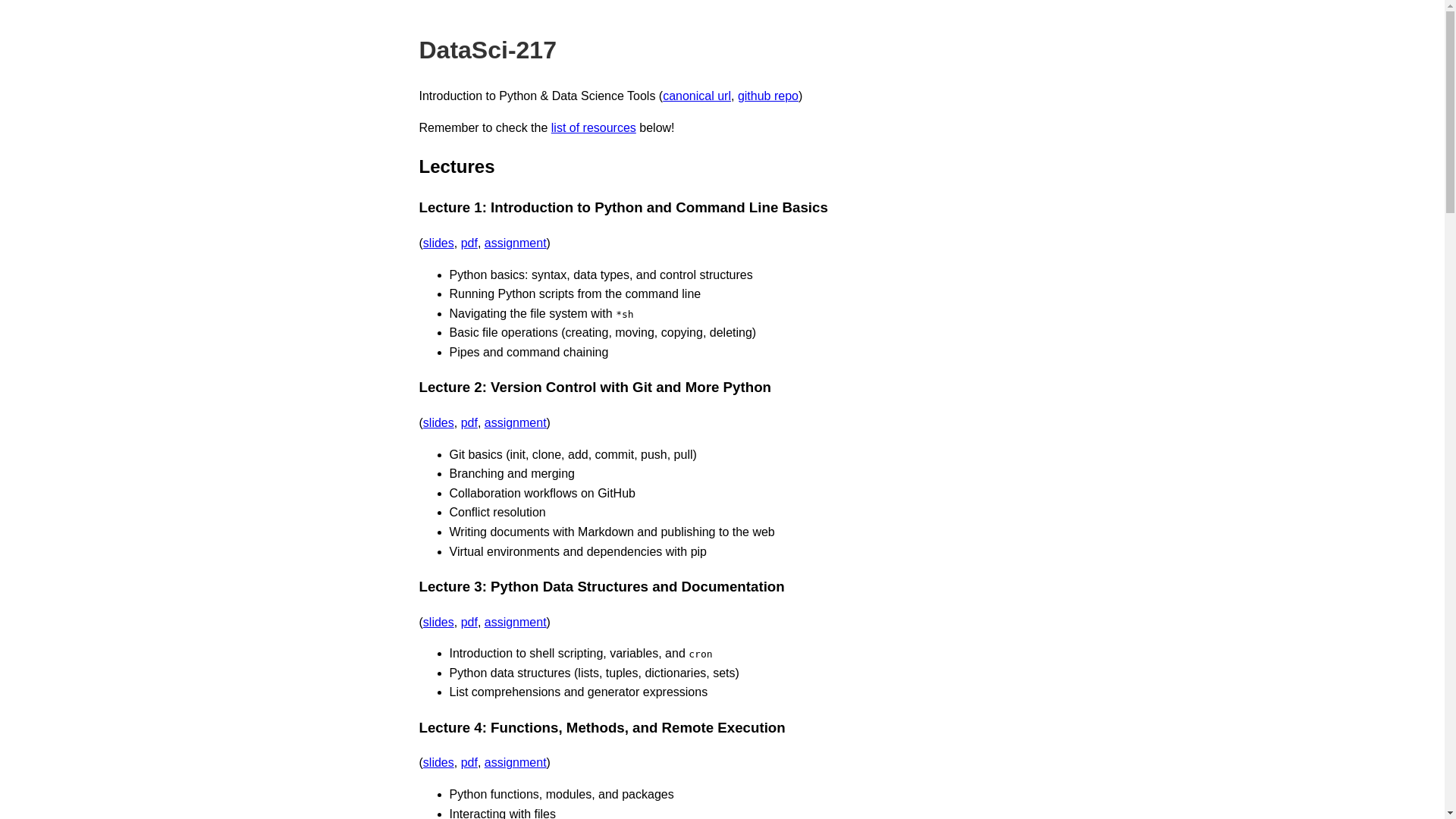 website screenshot of https://datasci-217.pages.dev/