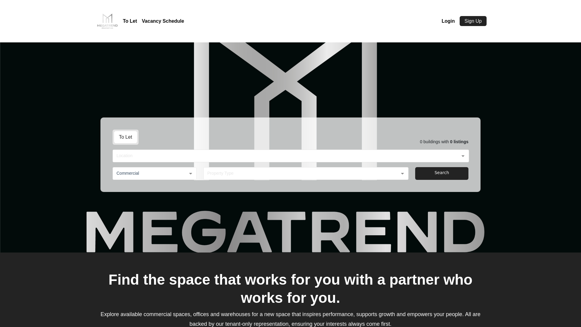 website screenshot of https://megproponline.co.za/