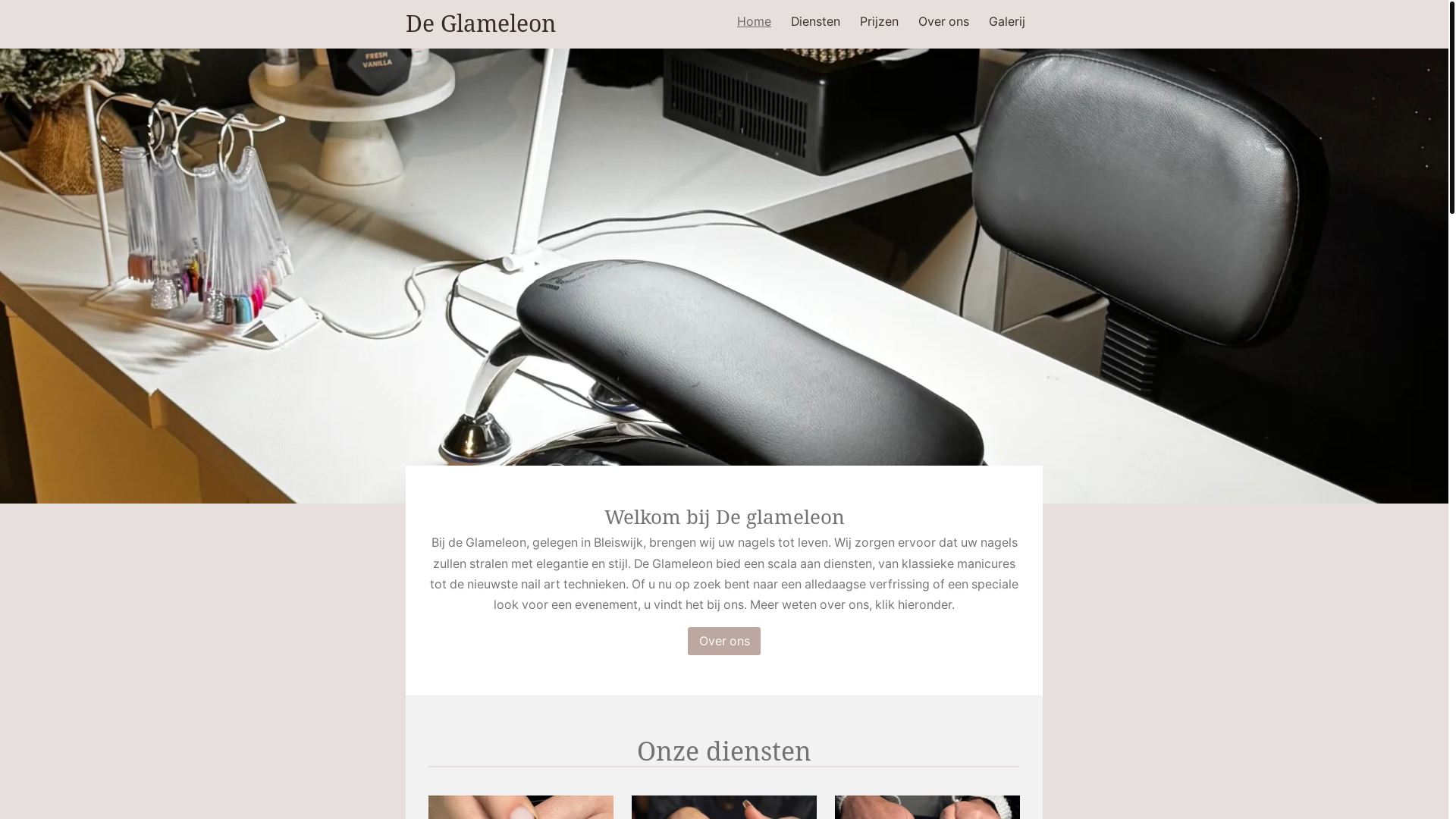 website screenshot of https://deglameleon.nl/