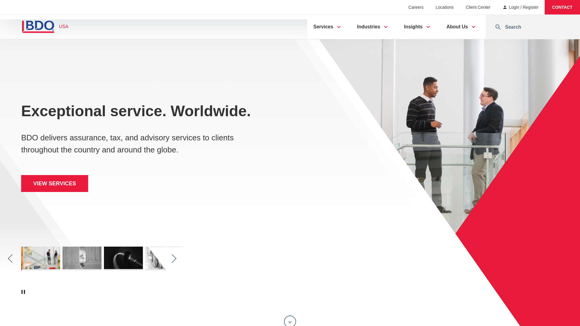 website screenshot of http://www.bdo.com/