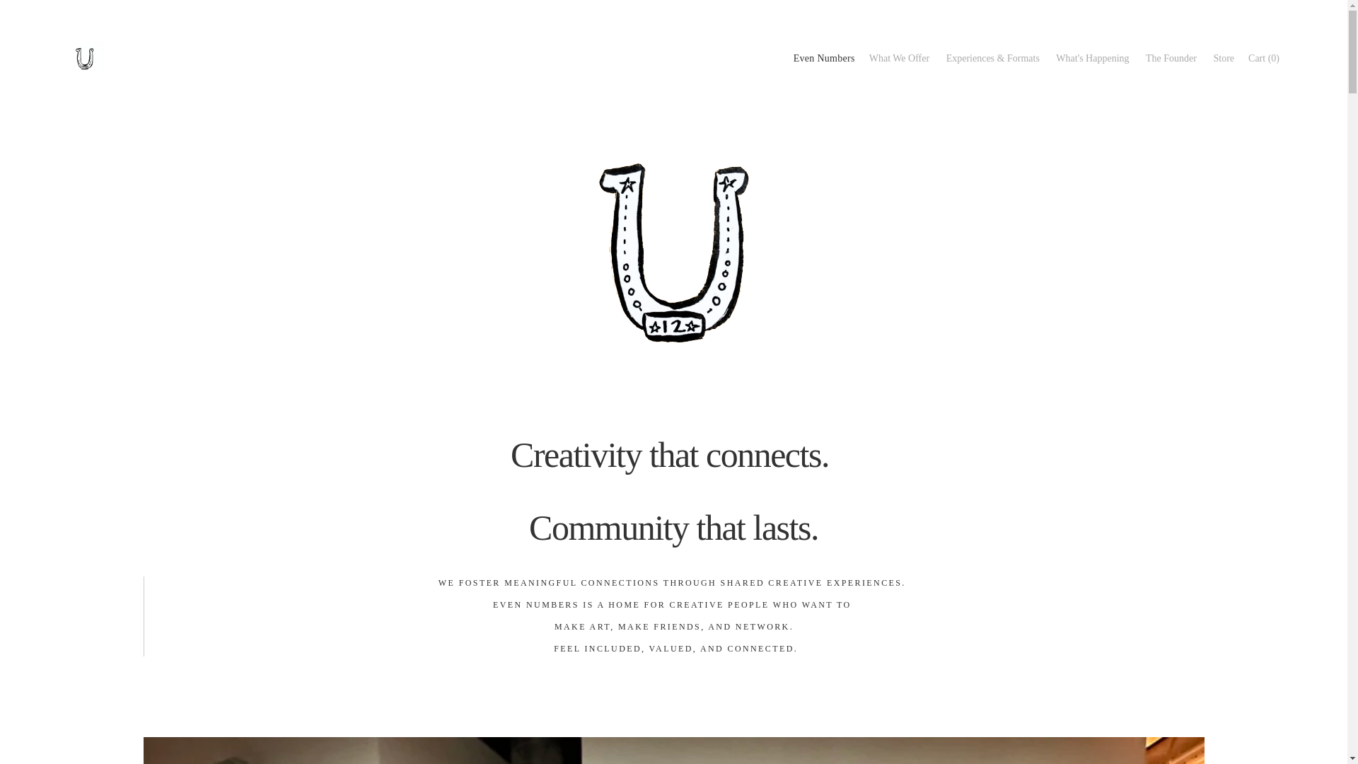 website screenshot of https://evennumbers.art/
