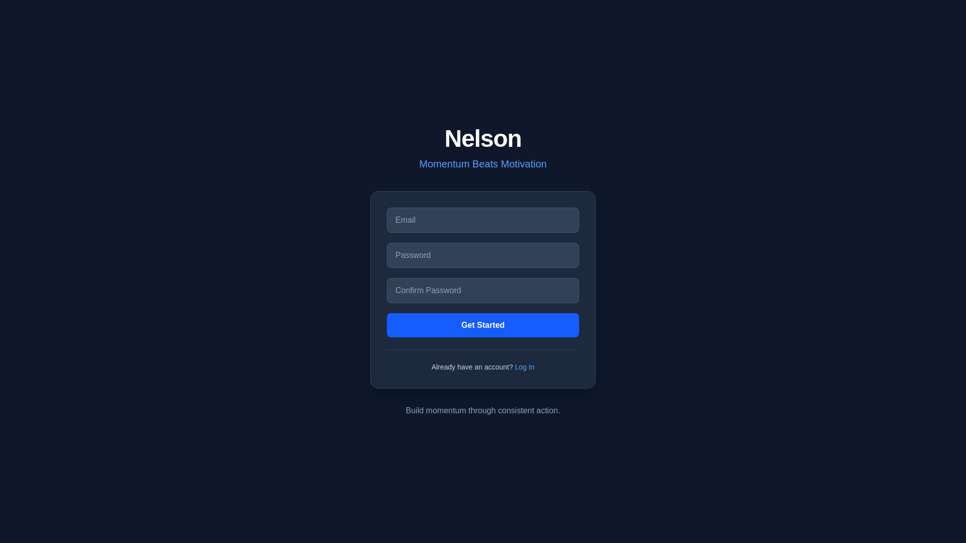 website screenshot of https://thenelson.app/