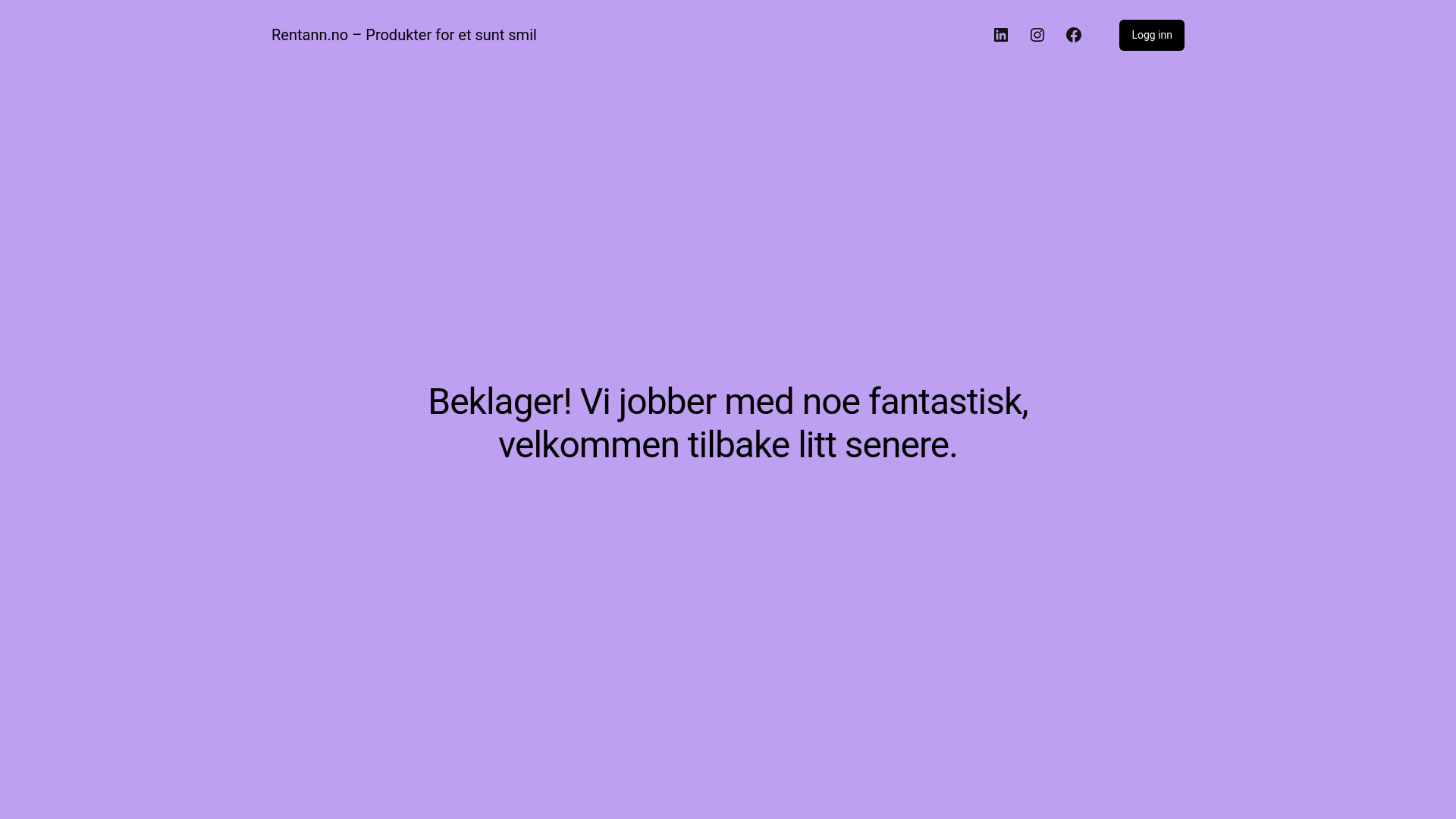 website screenshot of https://rentann.no/