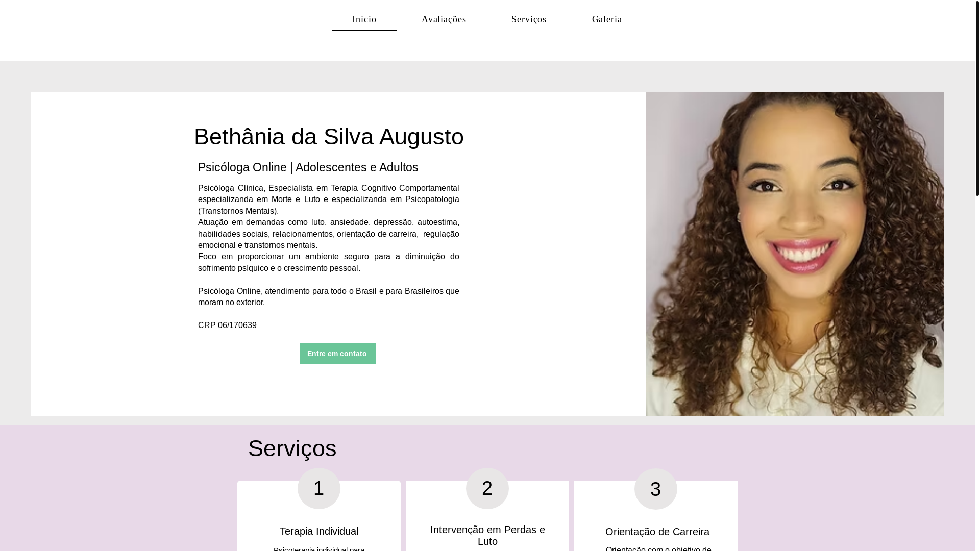 website screenshot of https://psibethaniaaugusto.com.br/