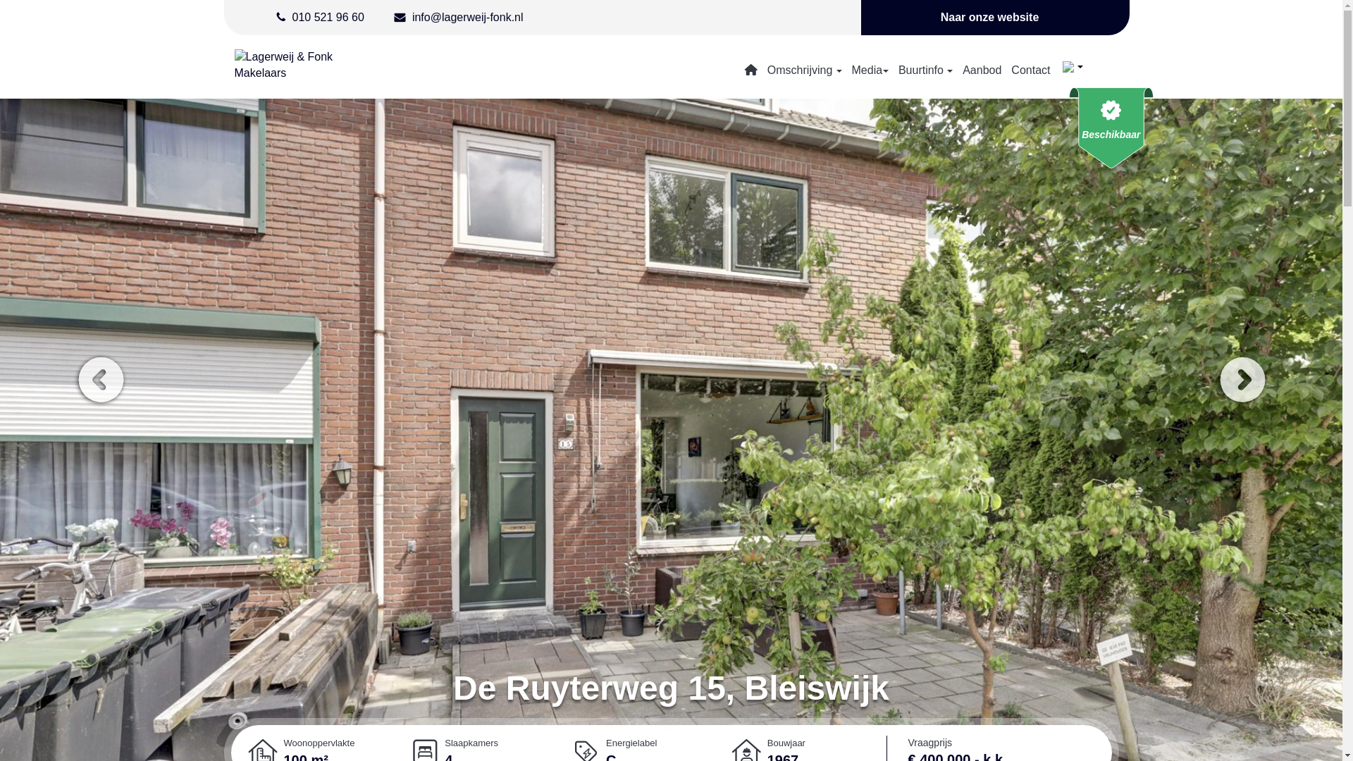 website screenshot of https://deruyterweg15.nl/