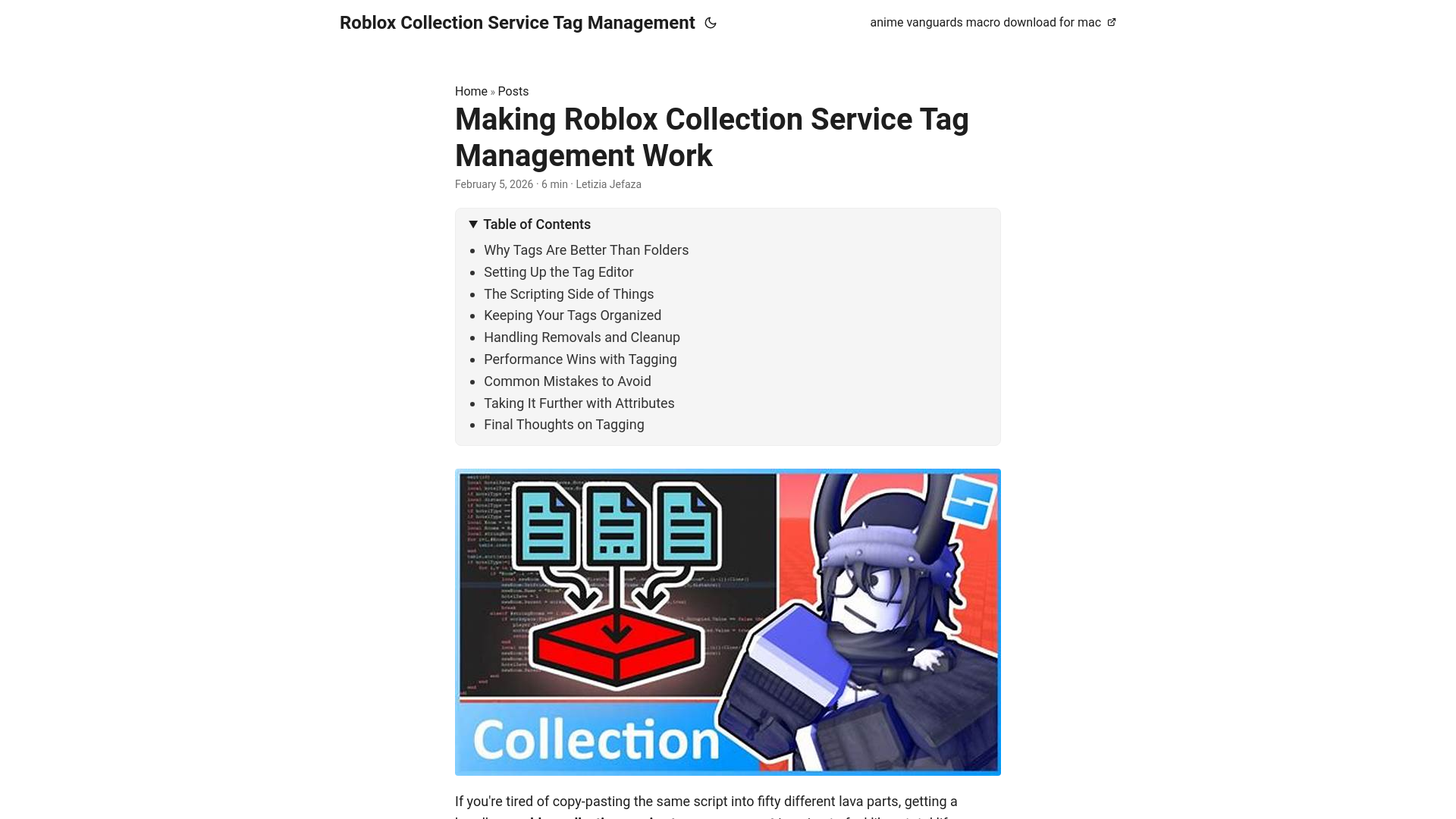 website screenshot of https://roblox-collection-service-tag-management.pages.dev/