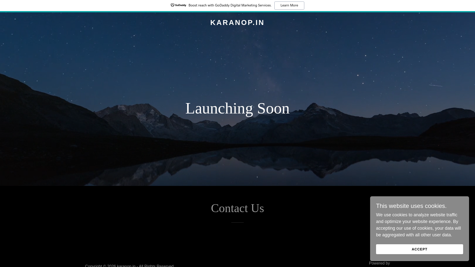 website screenshot of https://karanop.in/