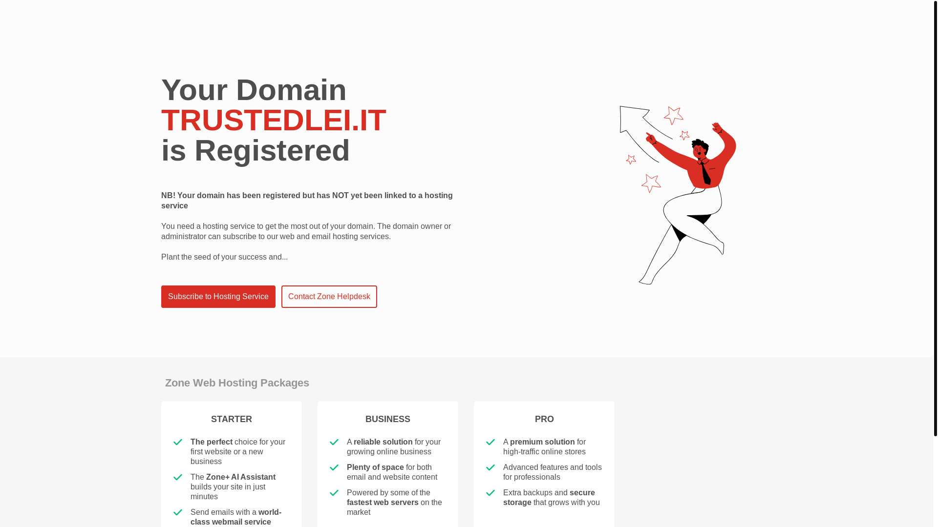website screenshot of https://trustedlei.it/