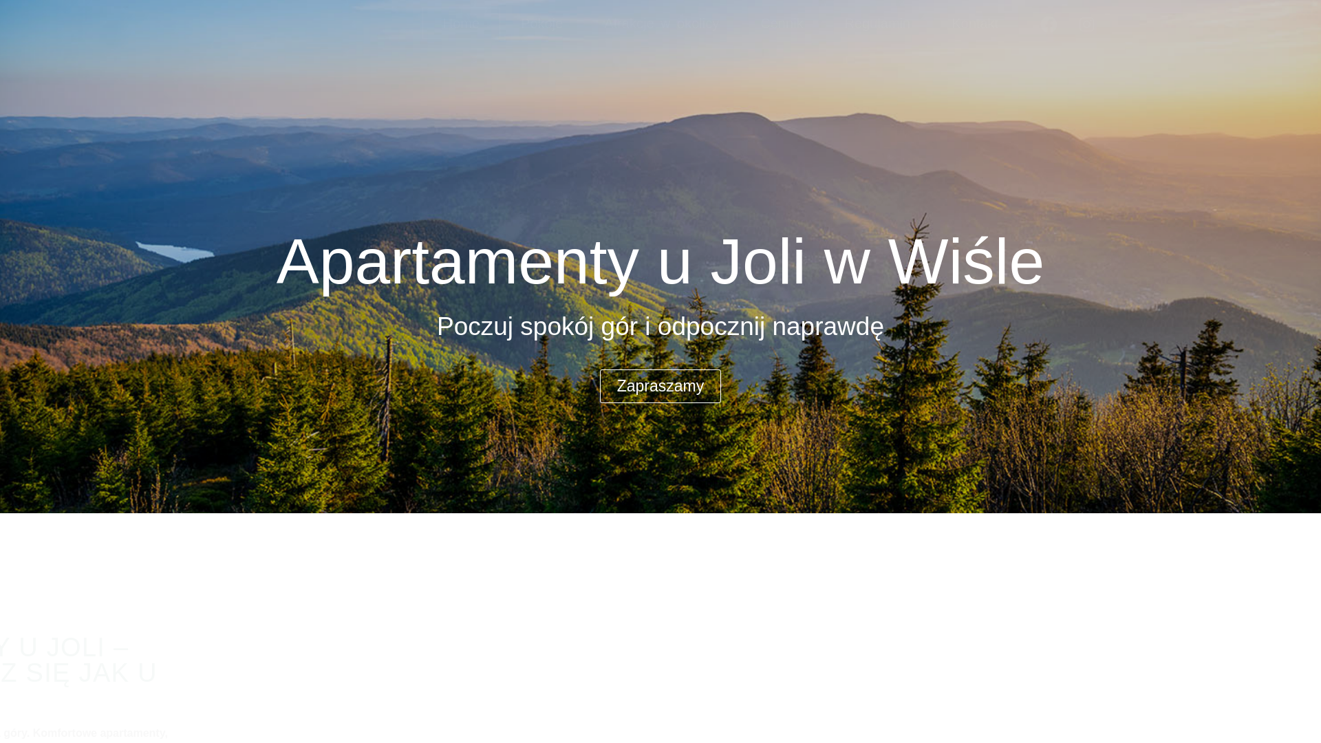 website screenshot of https://apartamentyujoli.pl