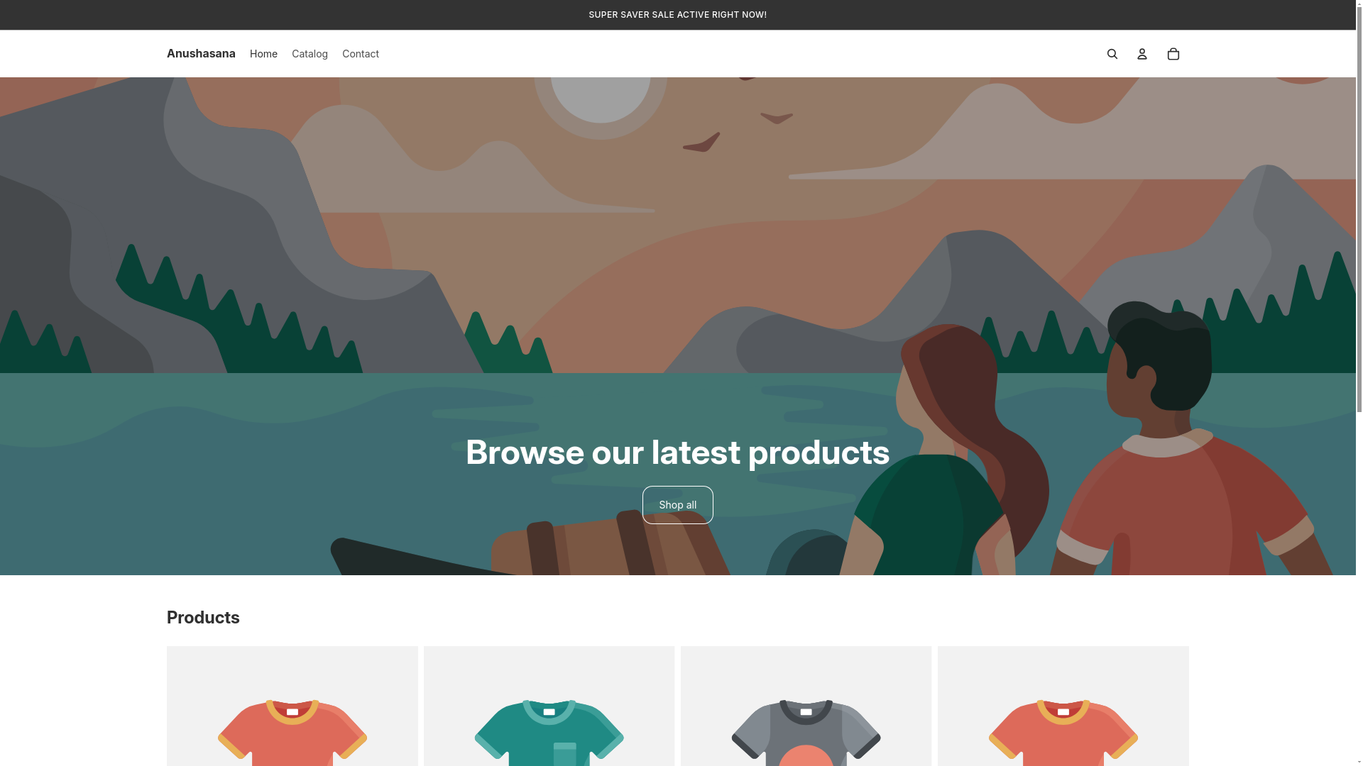 website screenshot of https://anushasana.store/