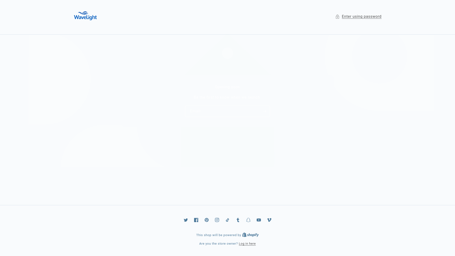 website screenshot of https://shopwavelight.com/
