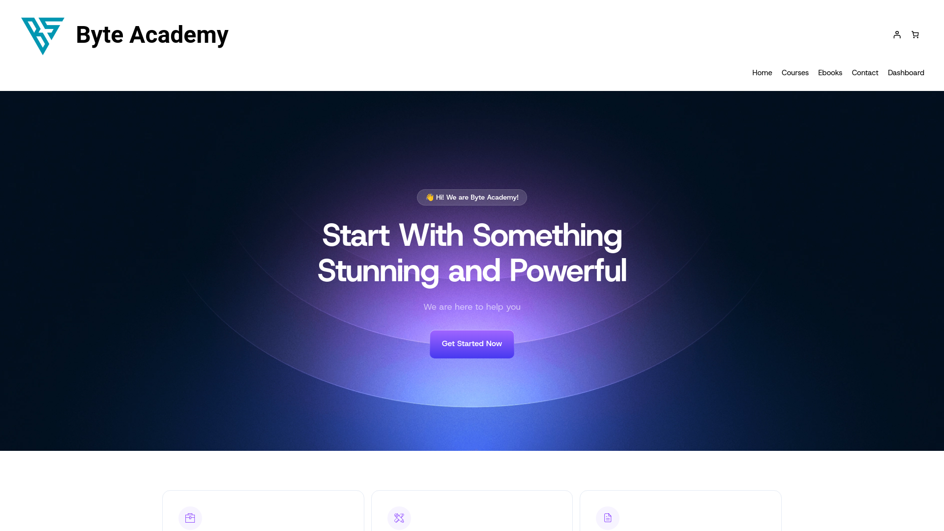 website screenshot of https://byteskillacademy.com/