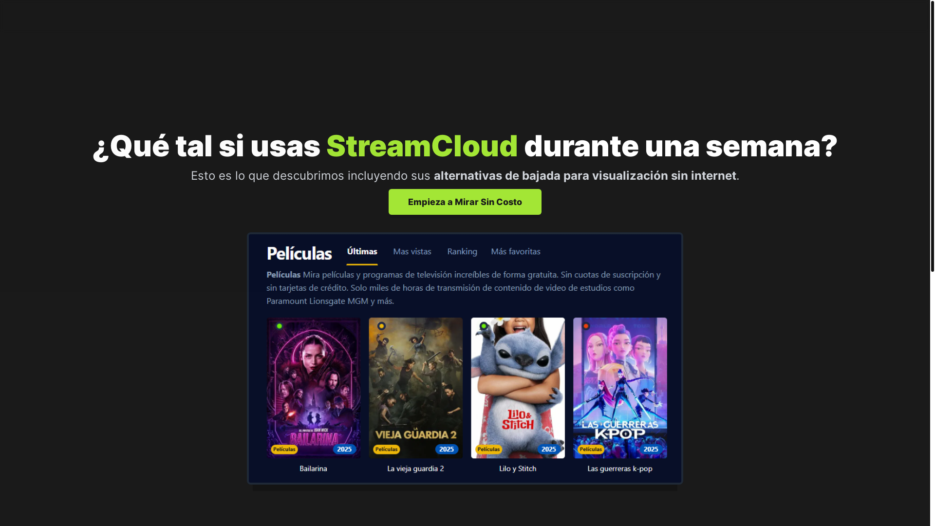 website screenshot of https://streamcloud-qr4z.pages.dev/