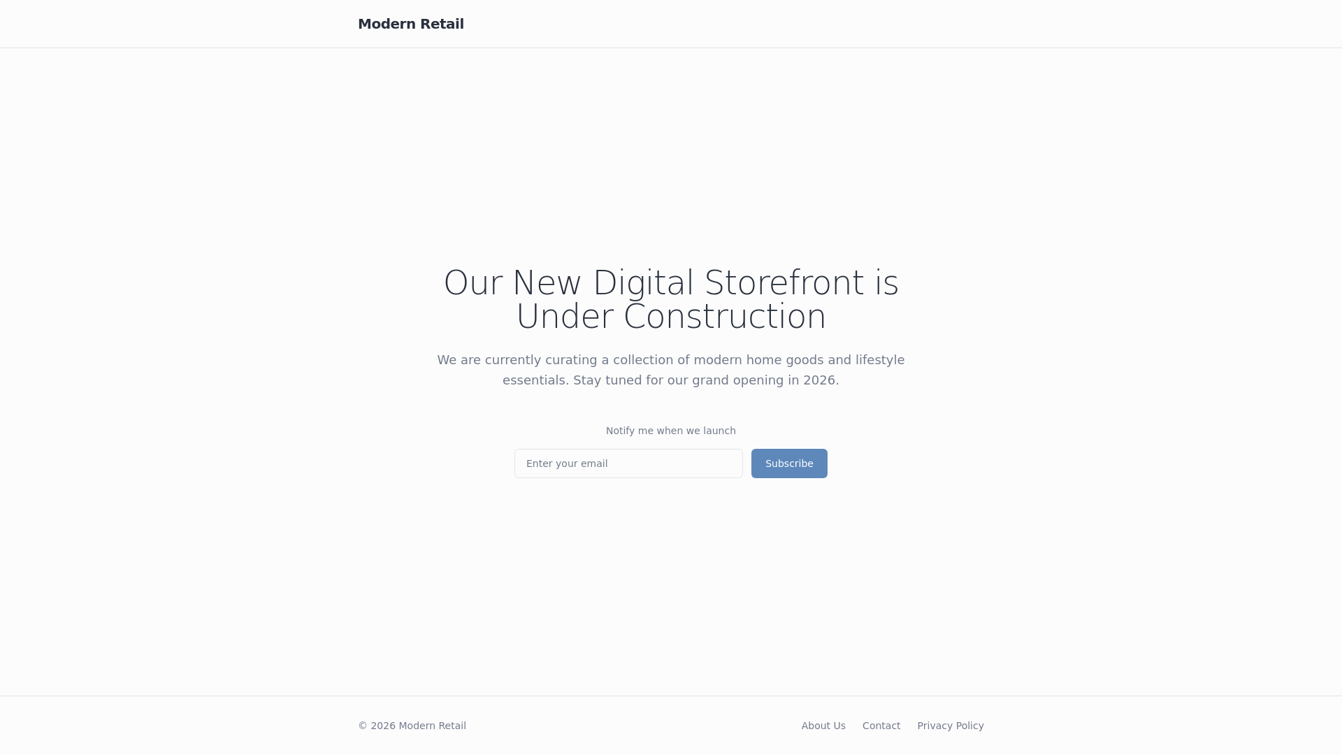 website screenshot of https://shopmodernretail.com/