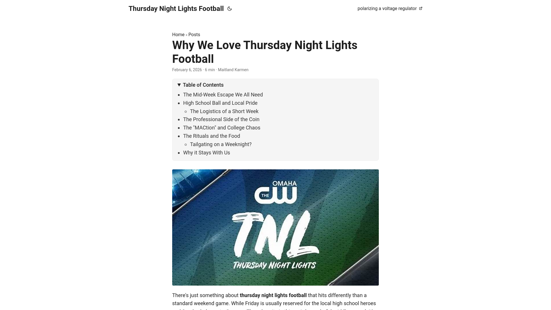 website screenshot of https://thursday-night-lights-football.pages.dev/