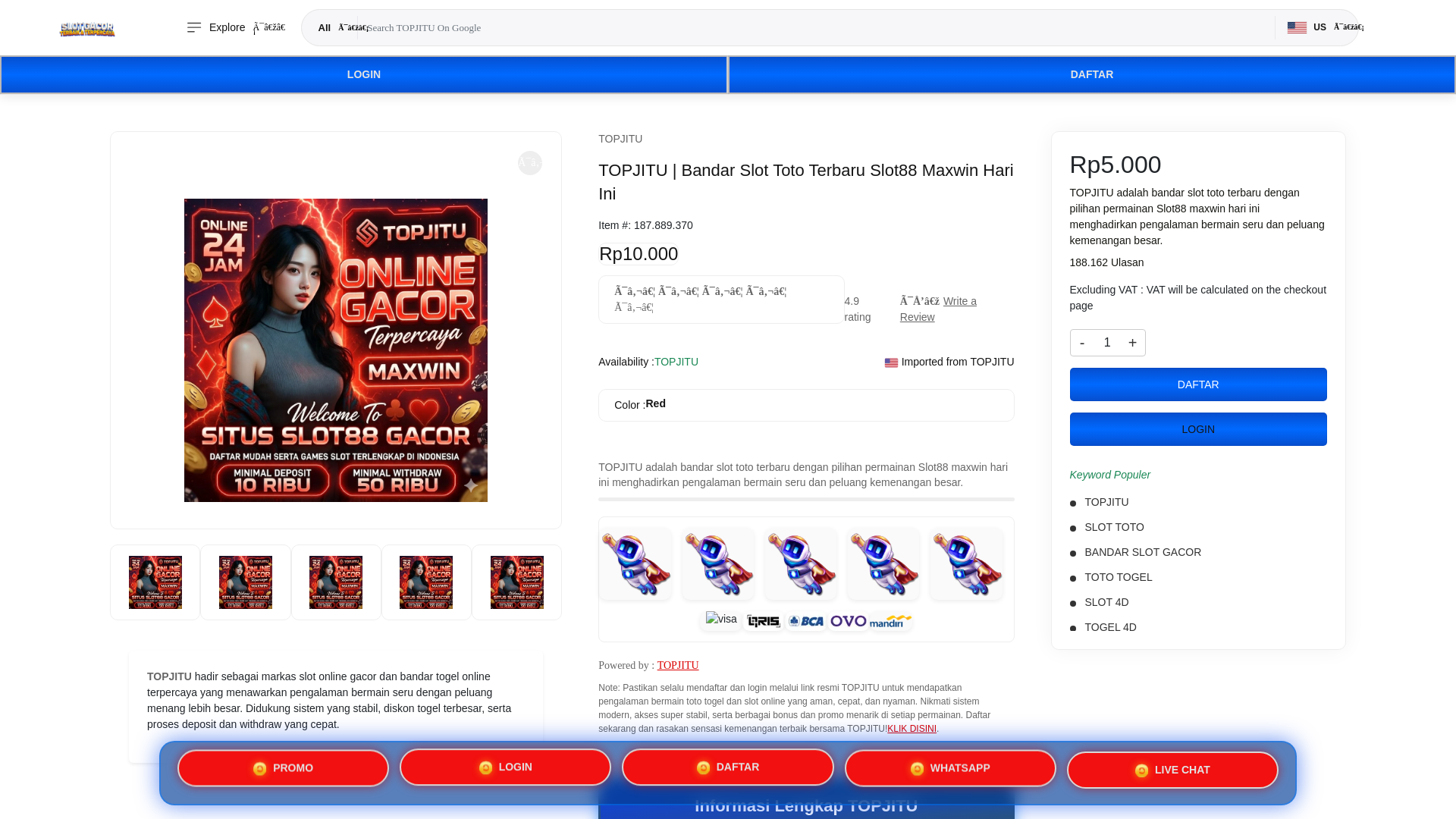 website screenshot of https://gastopjitu.pages.dev/