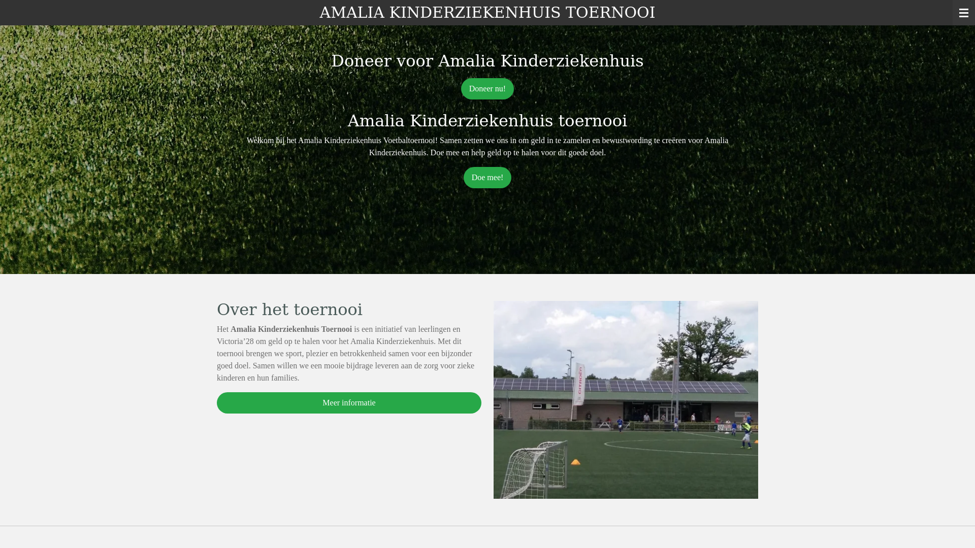 website screenshot of https://amaliakinderziekenhuistoernooi.nl