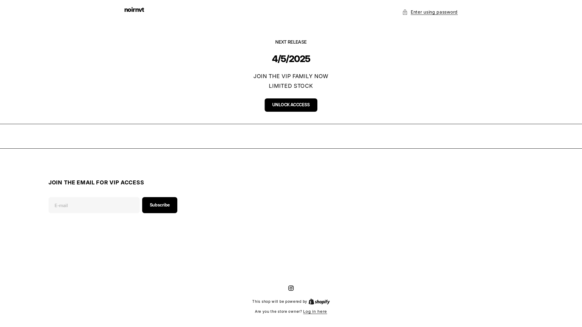 website screenshot of https://noirnvt.store/