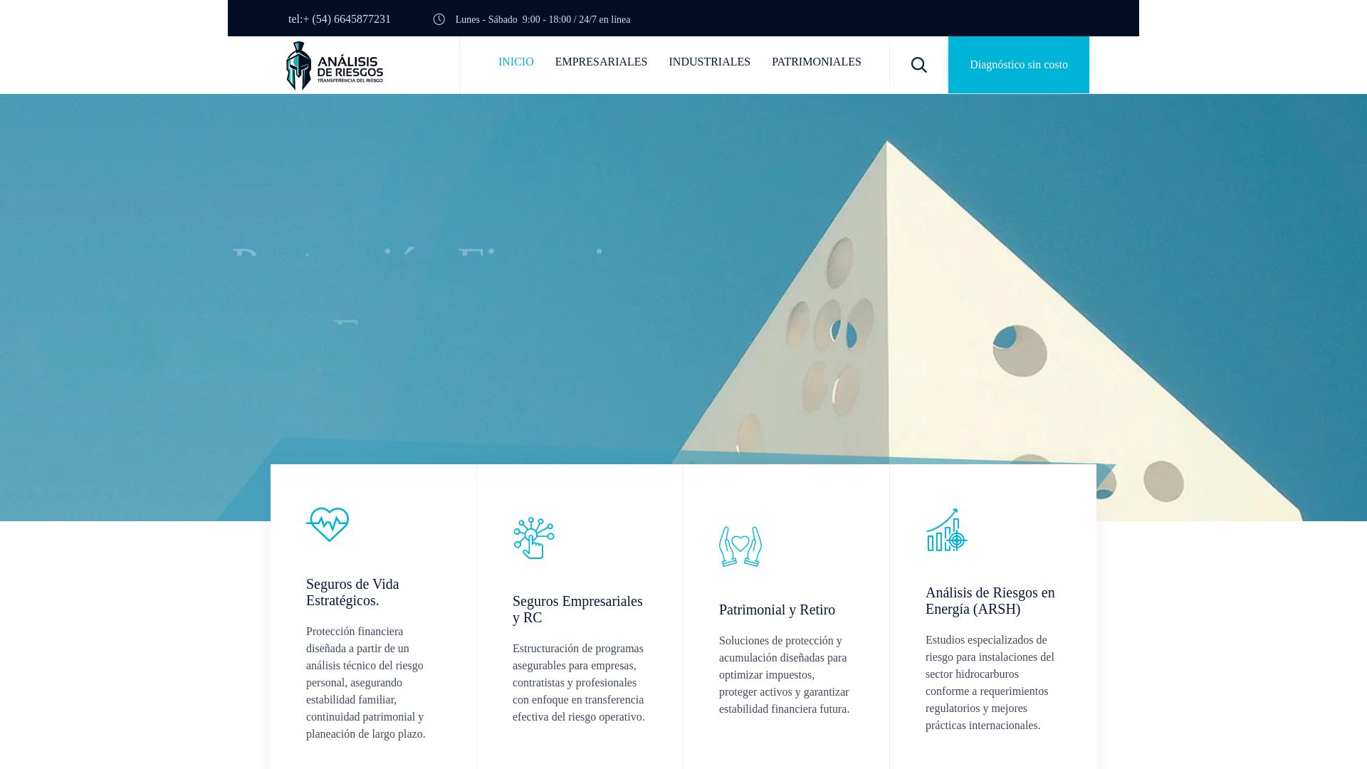 website screenshot of https://analisisderiesgos.mx