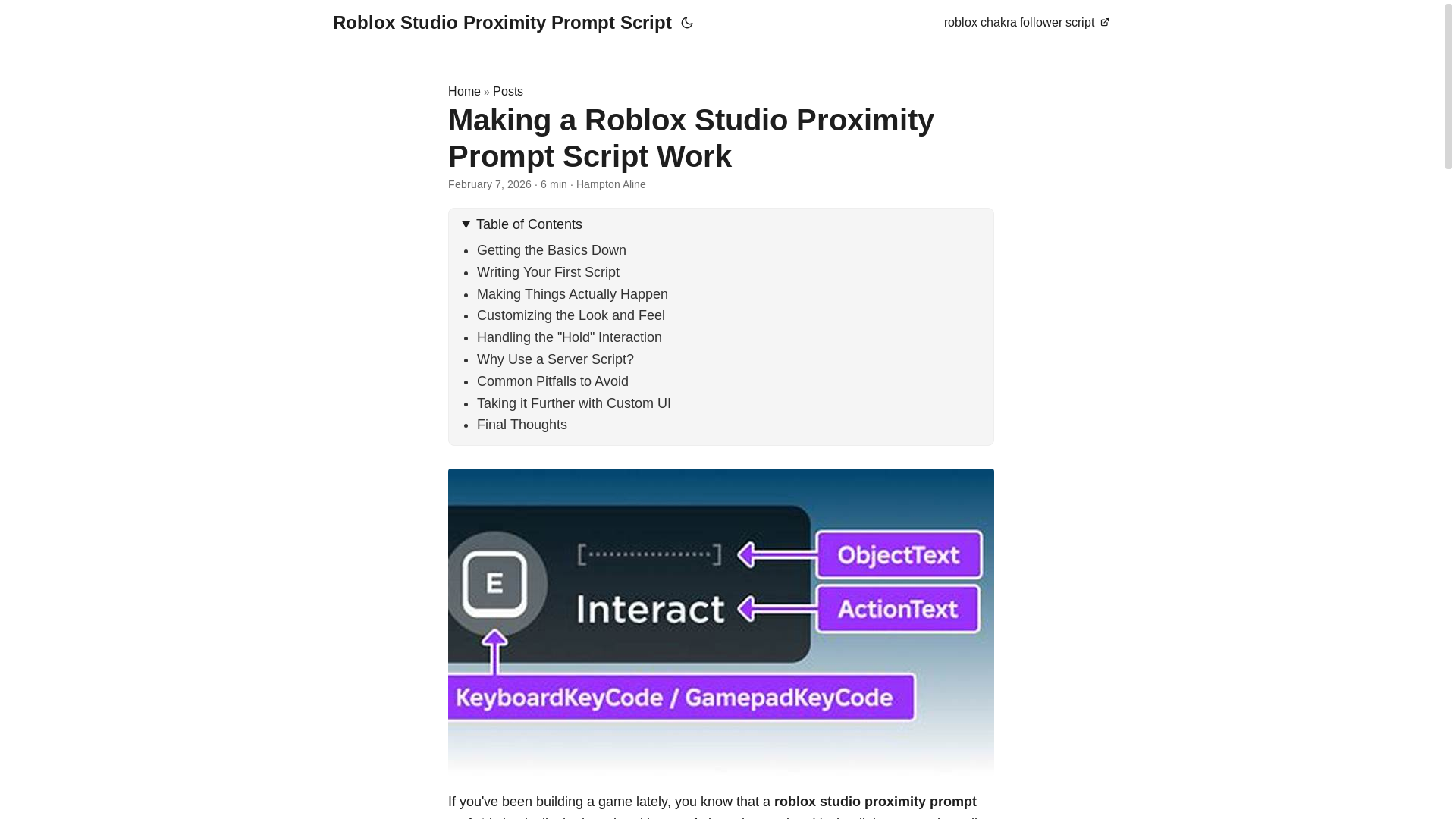 website screenshot of https://roblox-studio-proximity-prompt-script.pages.dev/